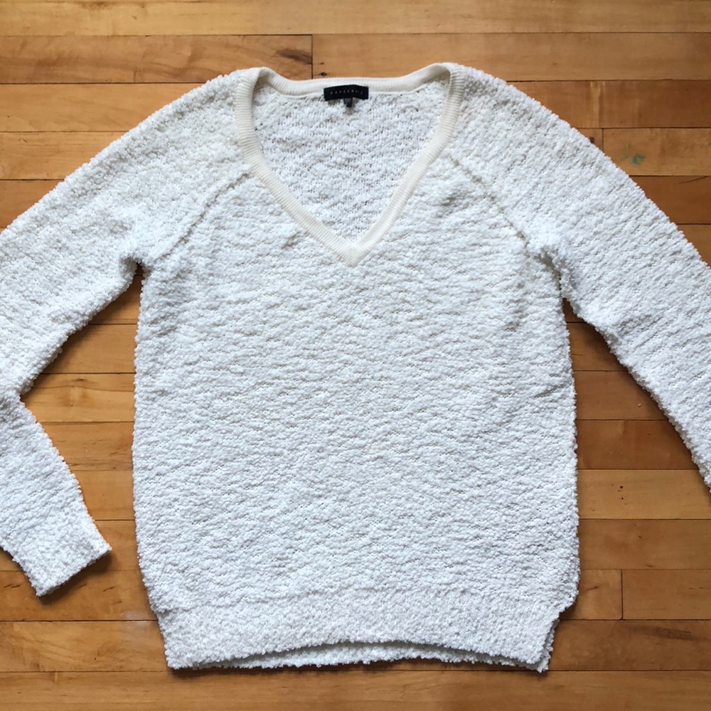 White textured fuzzy Sanctuary sweater - Picture 1 of 3